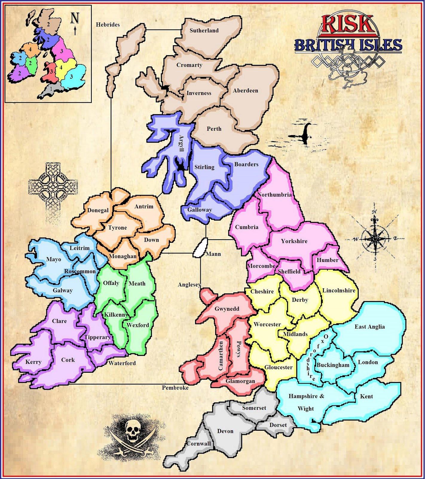 Kartta irlanti peli - Kartta kartta irlanti peli (Pohjois-Eurooppa -  Eurooppa)