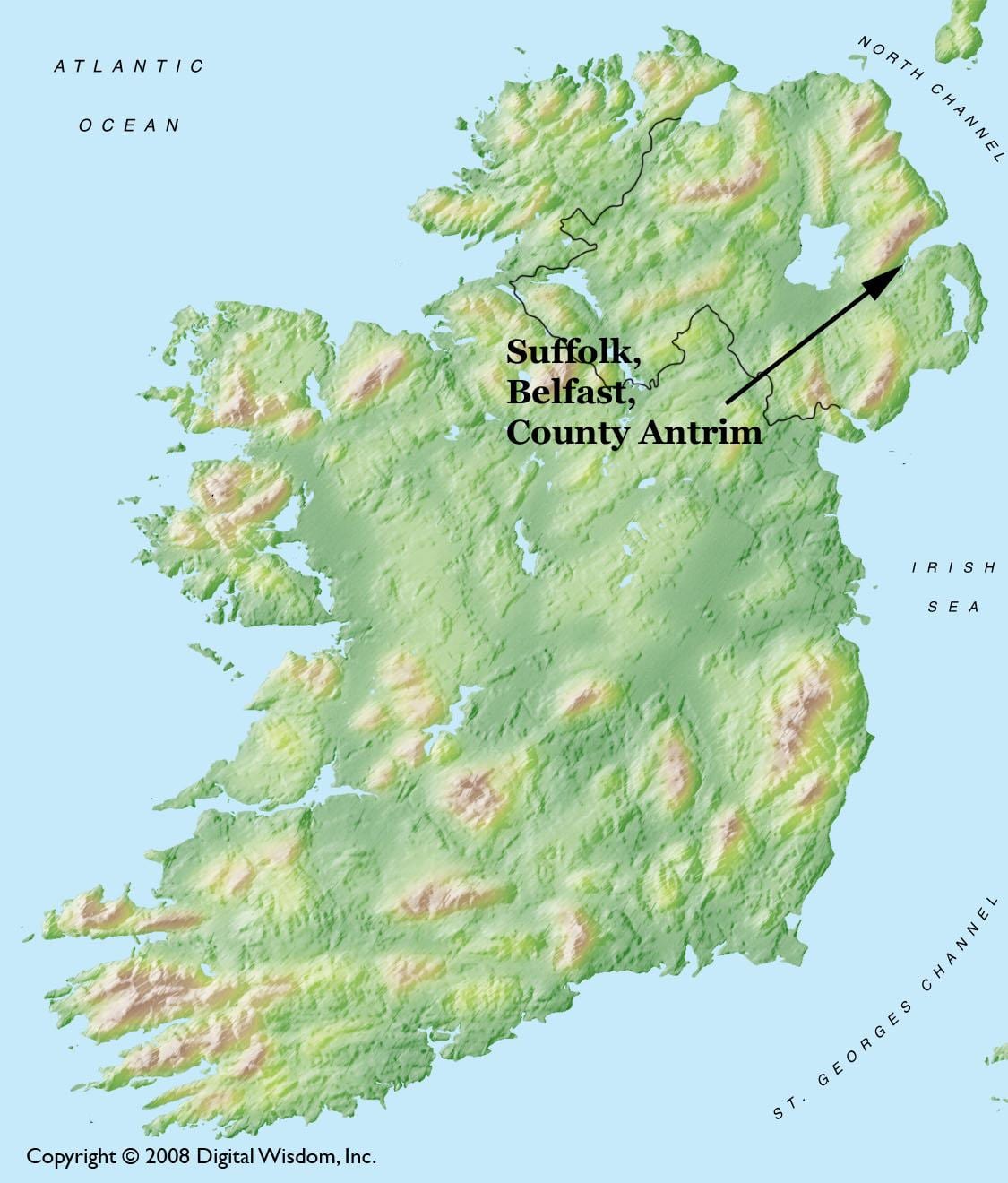 kartta belfast, pohjois-irlanti