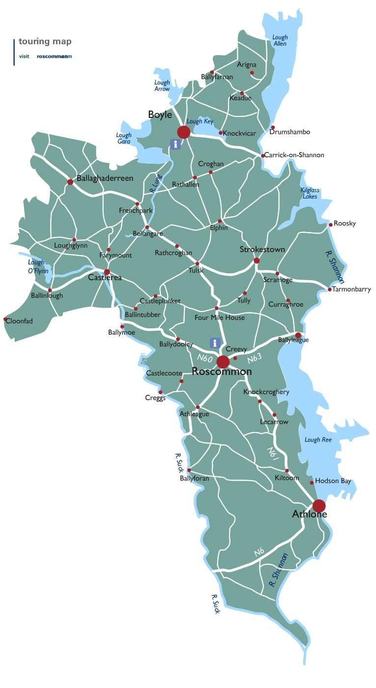 kartta county roscommon irlanti