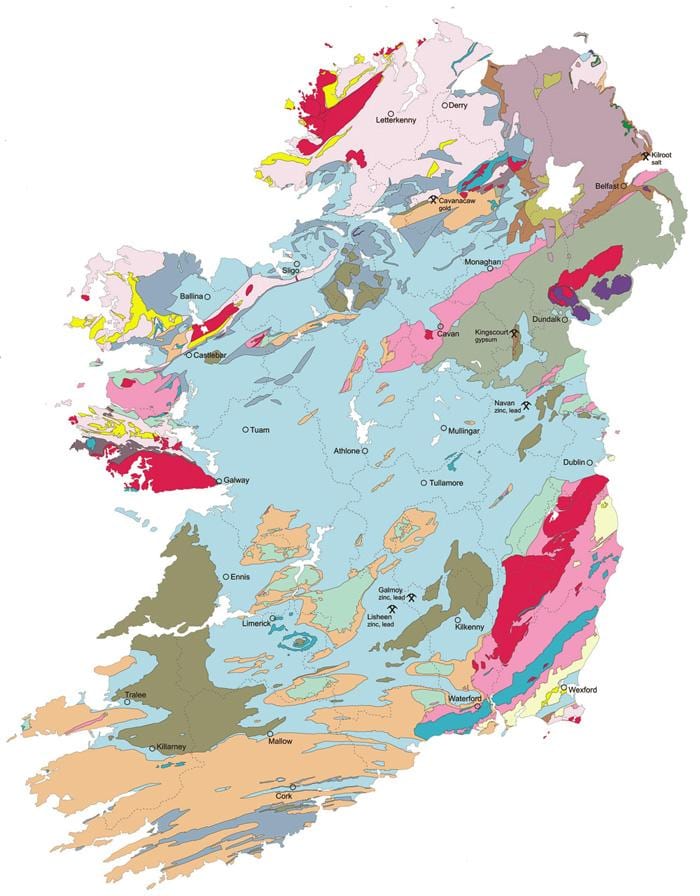 kartta geological map of ireland