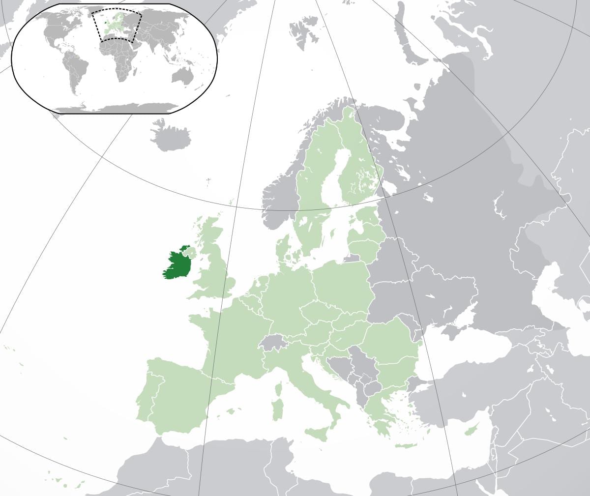 irlannin kartta, world map