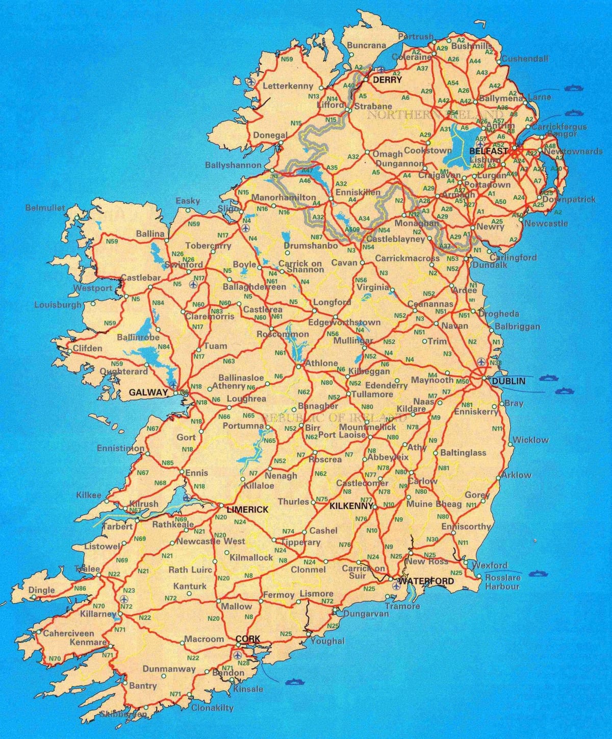 kartta eire maakunnat