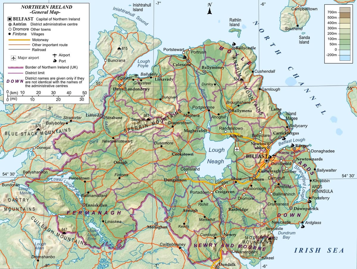street map-pohjois-irlanti