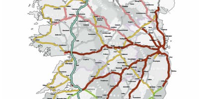Aa route planner-irlannin kartta