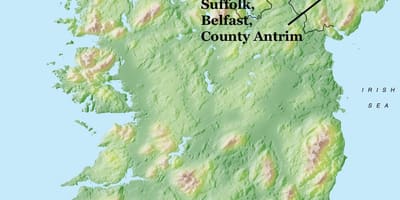 Kartta belfast, pohjois-irlanti