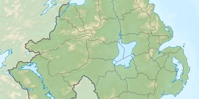 Kartta fyysinen kartta pohjois-irlanti