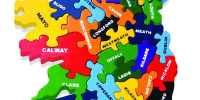 Kartta kartta irlanti jigsaw