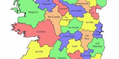 Kartta-irlannissa county nimet