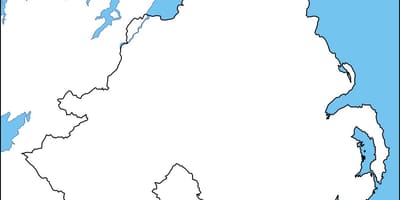 Tyhjä kartta pohjois-irlanti