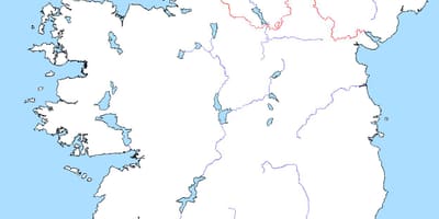 Kartta tyhjä kartta irlannin joet